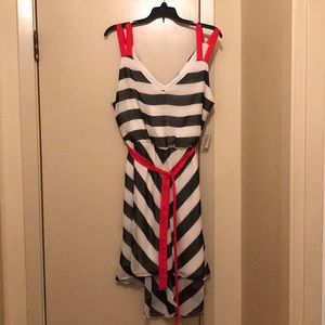 NWT ladies stripe high/ low dress